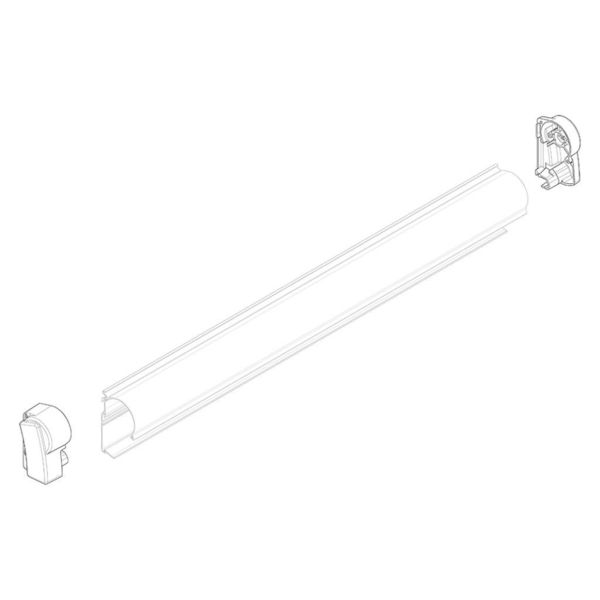 Koncová čiapočka 12 V, eloxovaná, pravá