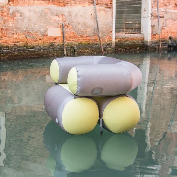 Nafukovacie kreslo Gentle Tent žlté 60 cm