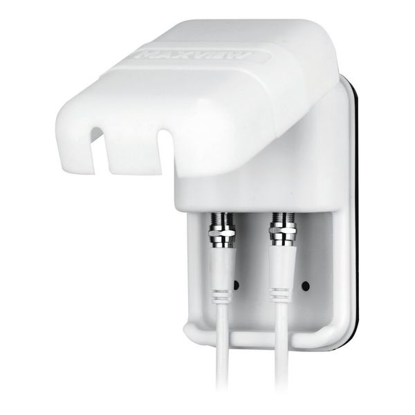 Sat Vonkajšia zásuvka, biela, biela