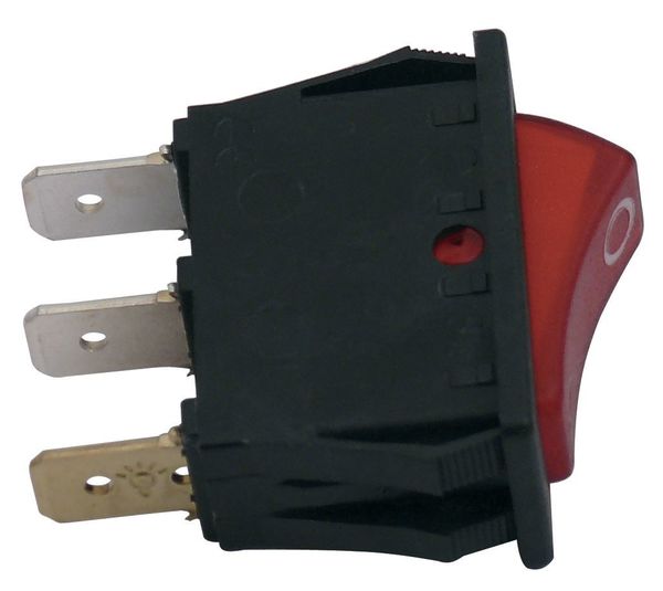 Kolískový spínač pre chladničky Dometic, červený, pre 12/24 voltov, č. 292627350/5