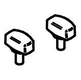 Ryhovaná skrutková podpera, 2 kusy, Thule Omnistor 4900