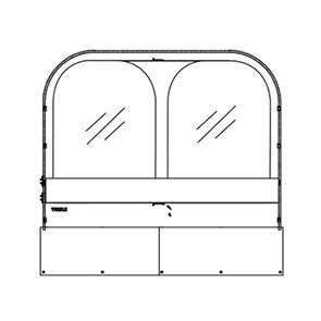 Vkladanie okien Predný Thule QuickFit 2,6 m