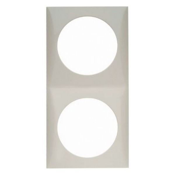 Dvojrámik vypínača - biely lesklý