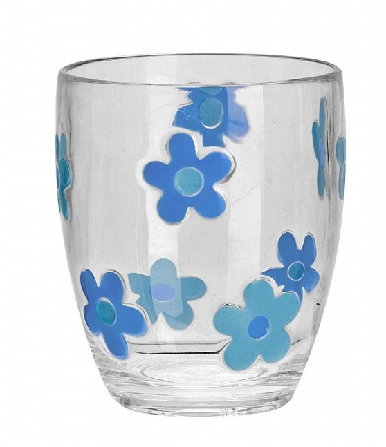 Poháre s kvietkami Flower Aqua