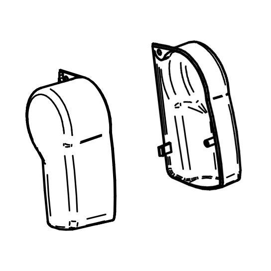 Koncové krytky eloxované, nastavené vľavo a vpravo, Thule Omnistor 4900