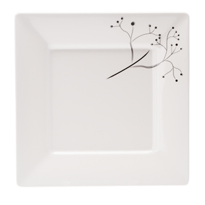 Melamínový plytký tanier Quadrato Black Pearl