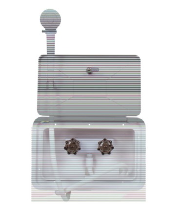 Vonkajšia sprcha Box, biela