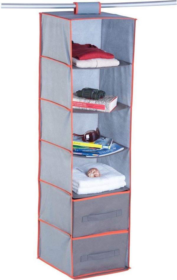 Závesná polica so zásuvkami