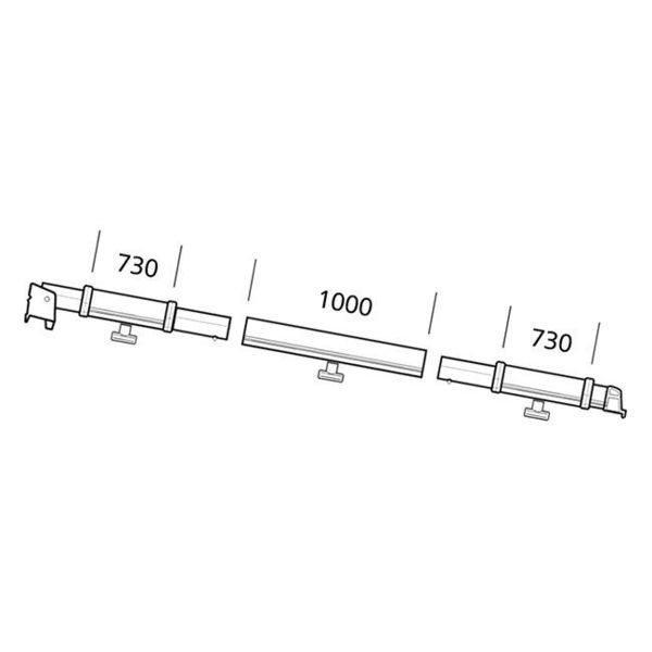 Upínací profil Rezidencia Thule / Panorama 8000, 2,75 m, vpravo