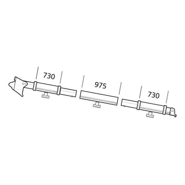 Upínací profil Rezidencia Thule / Panorama 6900, 2,75 m, vľavo
