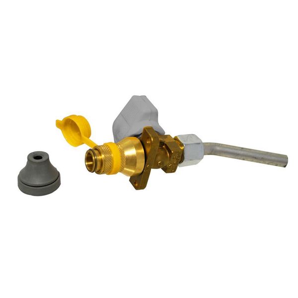 Ventil s prírubou a potrubím pre vonkajšiu plynovú zásuvku