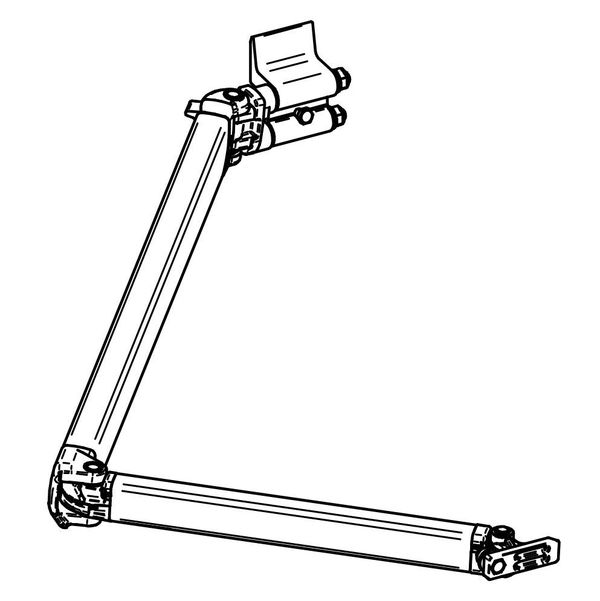Kĺbové rameno 2,25 m pravé, 4 - 4,5 m, eloxované, Thule Omnistor 4900