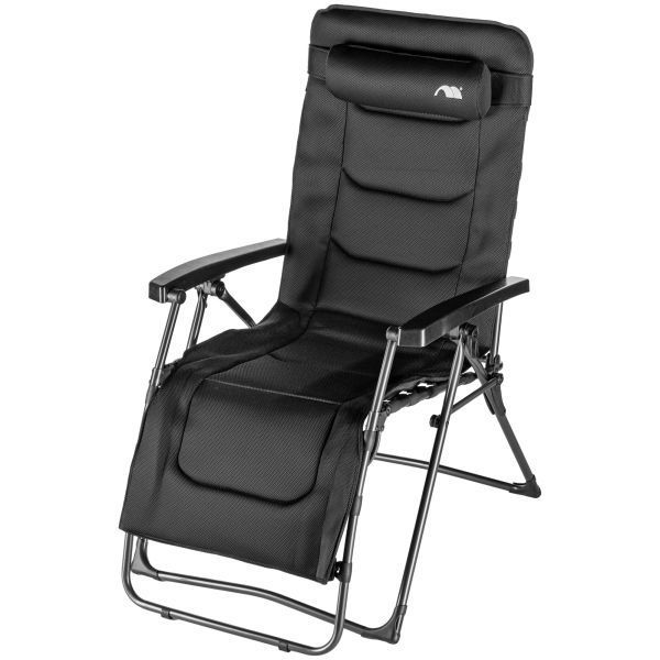 Kempové polohovacie kreslo HighQ čierna