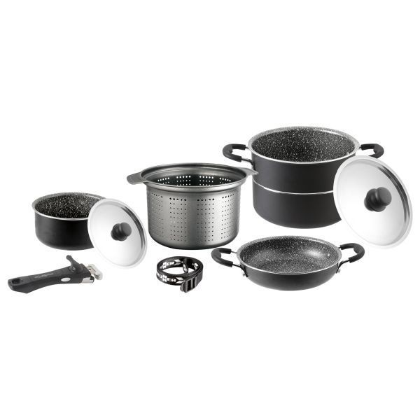 Sada hrncov Brunner Pirate 7+1 čierna