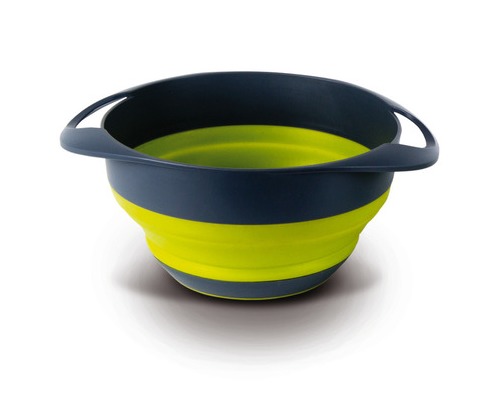 Skladacia silikónová miska a sitko objem 2L – antracit/limetka Camp4