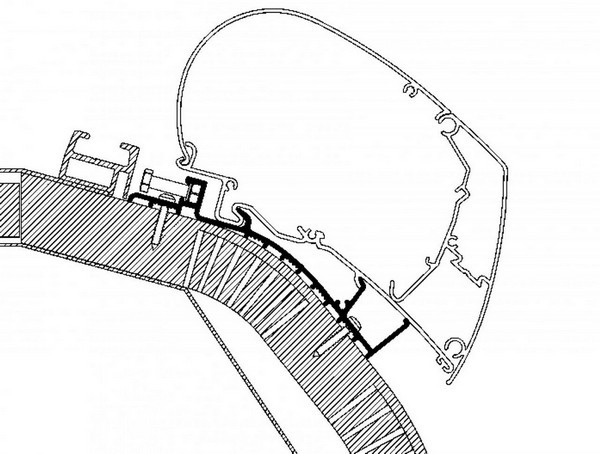 Strešný adaptér na markízu Carthago Chic od roku výroby 2015