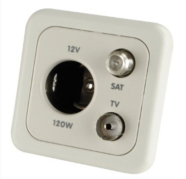 Zásuvka interiérová TV/SAT/12V