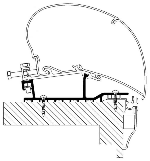 Strešný adaptér na markízu Hobby 2009 - 2013