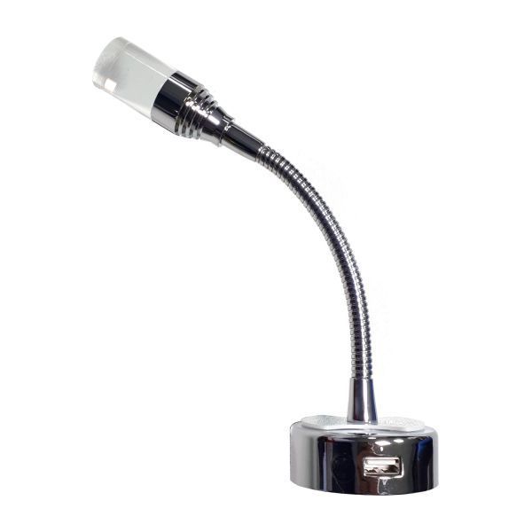 Lampa na čítanie Dimatec Flexi 2 s USB a nočným svetlom