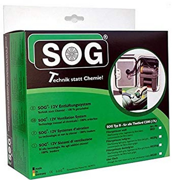 SOG 2 elektrické 12 V odvetrávanie WC - typ 3000A