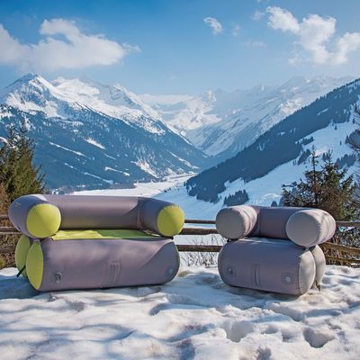 Nafukovacie kreslo Gentle Tent žlté 120 cm