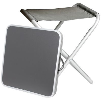 Skladacia stolička Hoggy, sivá / čierna