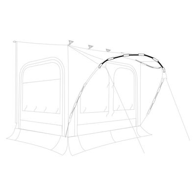 Stĺpové stožiare, horný oblúk, ø 11 mm, Thule QuickFit 2,6 m, veľké / extra veľké