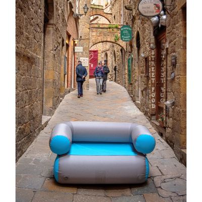 Nafukovacie kreslo Gentle Tent modré 120 cm