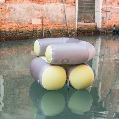 Nafukovacie kreslo Gentle Tent žlté 60 cm