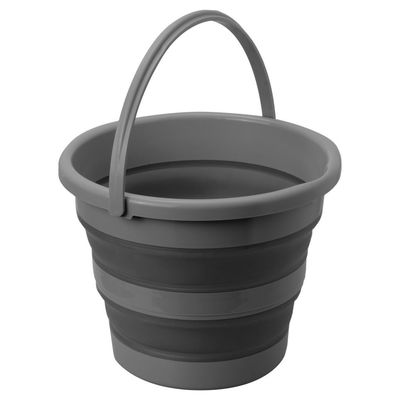 Skladacie vedro, sivá / čierna, 15 l