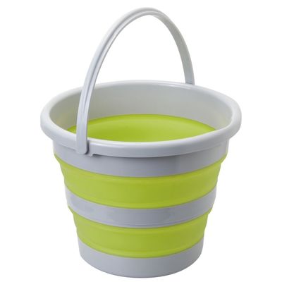Skladacie vedro, sivá / zelená, 15 l