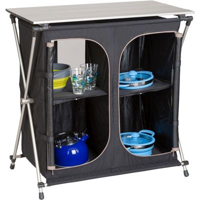 Kempingová kuchynka sivá