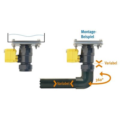 LILIE Elektrický guľový ventil GrauGELB