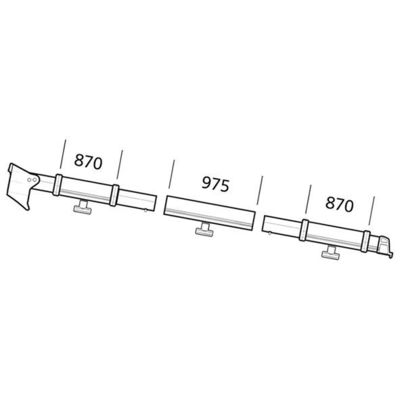 Upínací profil Rezidencia Thule / Panorama 9200, 3 m, vpravo