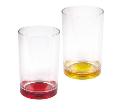 Poháre s farebným dnom 350ml - set 2ks