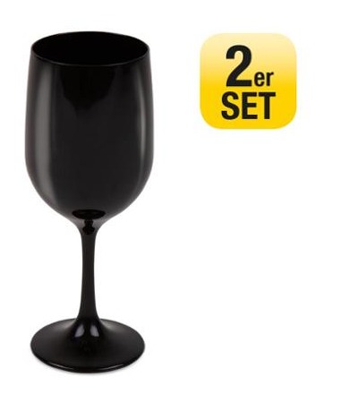 Set pohárov na biele víno SAN 370 ml  čierne
