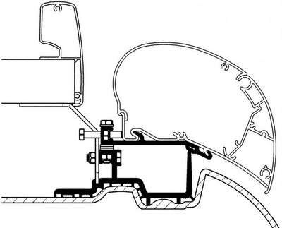 Prídavný adaptér na markízu pre Mercedes Sprinter od roku výroby 04/2006
