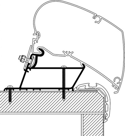 Strešný adaptér na markízu Carthago Malibu
