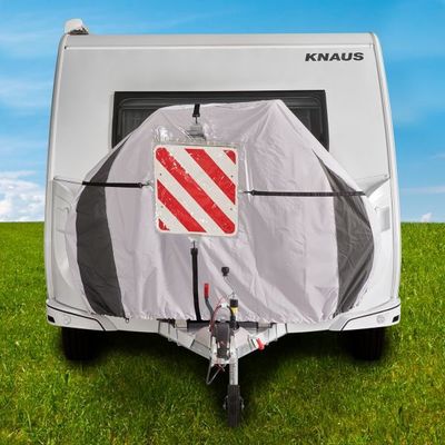 Krycia plachta na óje prívesu a nosiče na ťažnom zariadení Hindermann Universal Zwoo, pre 2 E-bicykle