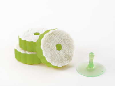 Čistiace špongie s prísavkovým držiakom, 3 ks